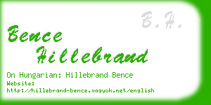 bence hillebrand business card